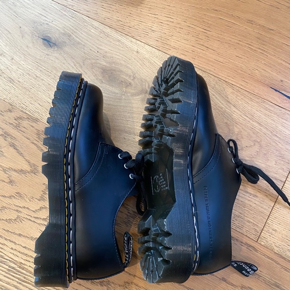 BRAND NEW WITHOUT TAGS RICK OWENS x DOC MARTENS BEX LEATHER OXFORD DERBY SHOES - Picture 3 of 6